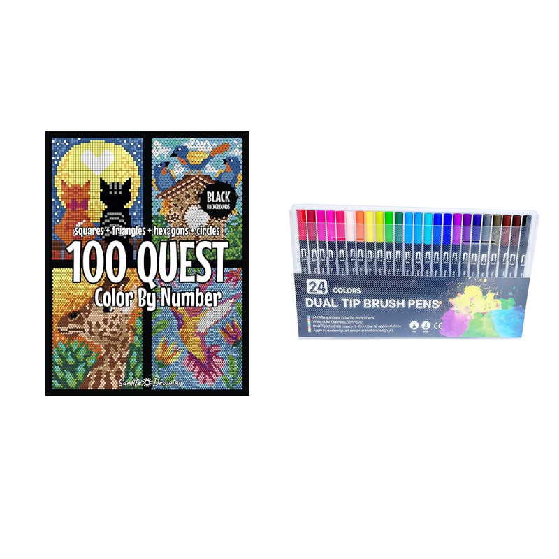 【UP TO 60% OFF】100 QUEST Color by Numbers Book