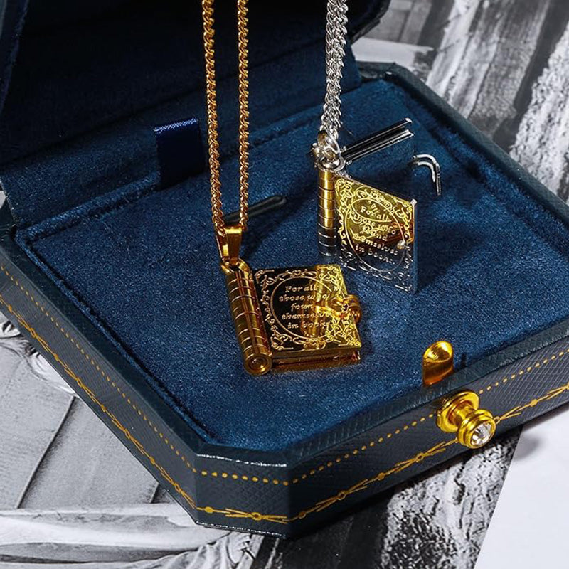 Openable Book Necklace