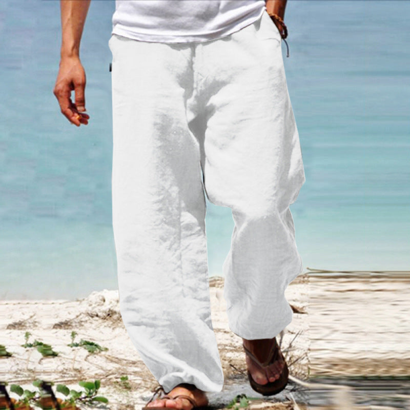 Mens Summer Beach Loose Pants