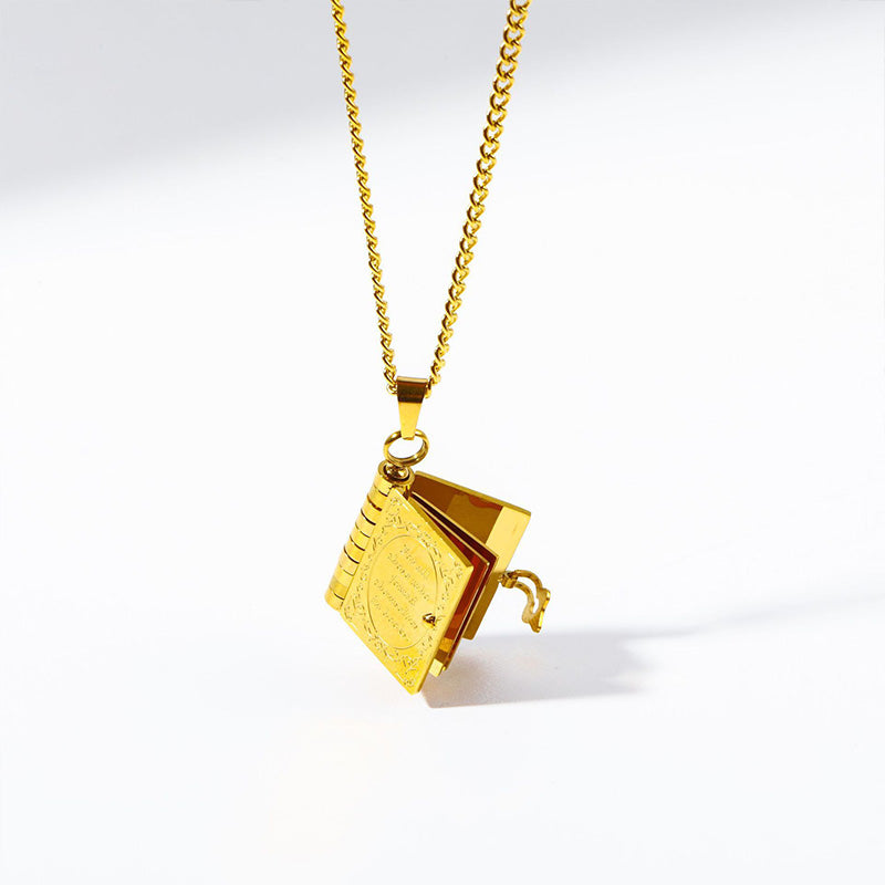 Openable Book Necklace