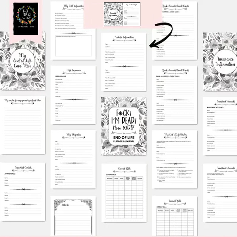 π HalloweenGift: Sh*t, Iβm Dead! End of Life Planner - The Ultimate Spooky Gift! ππ»