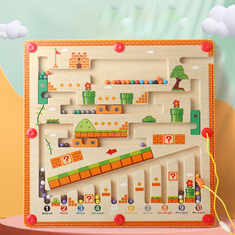 Magnetic Wooden Maze Toy Set