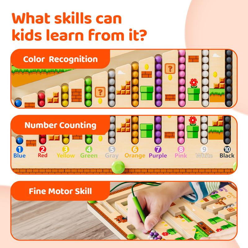 Magnetic Wooden Maze Toy Set