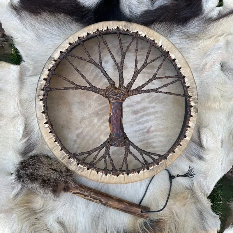 Shamanic Drum 'Tree of Life' Instrumental Ornament