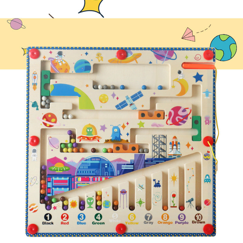 Magnetic Wooden Maze Toy Set