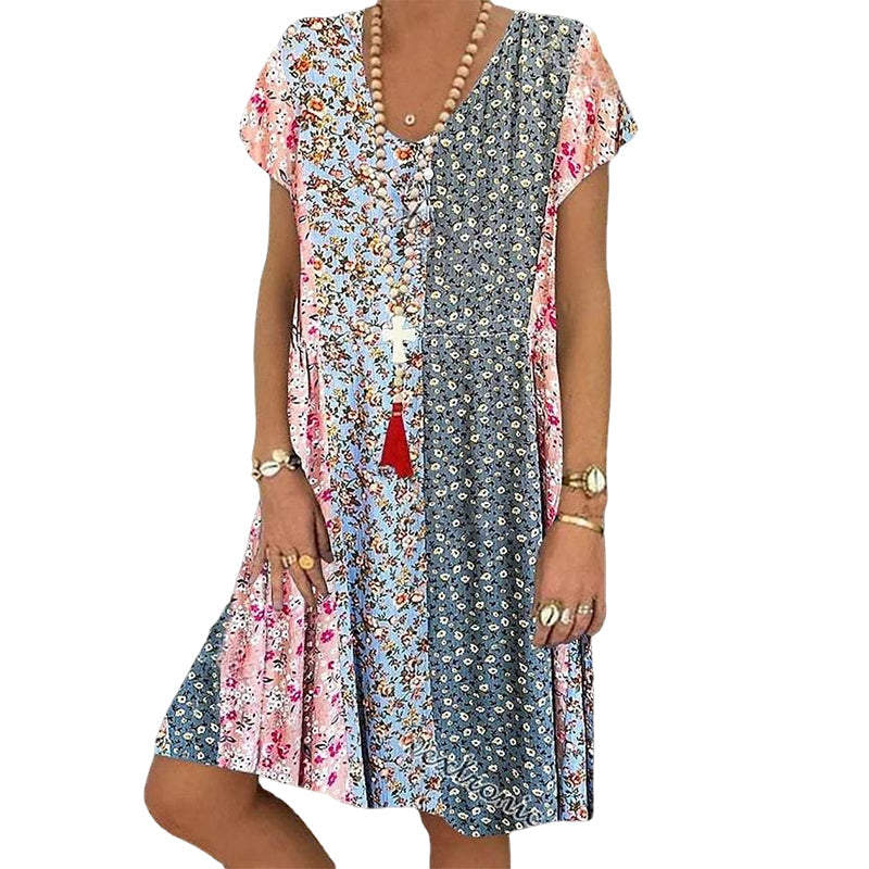 Mini Flower Boho Mini Dress