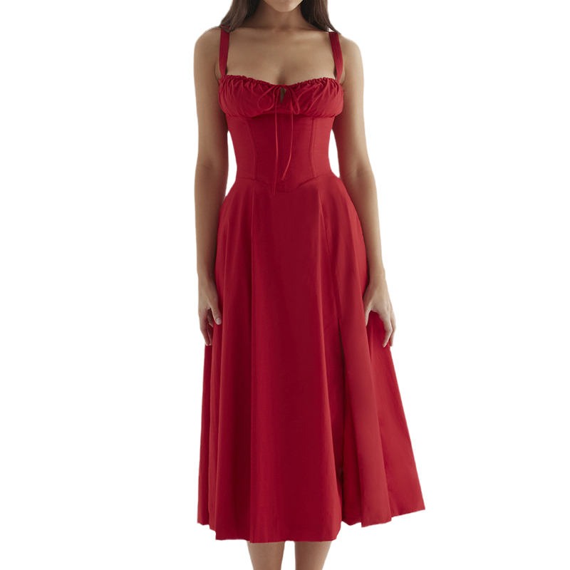 Carmen Print Bustier Sundress