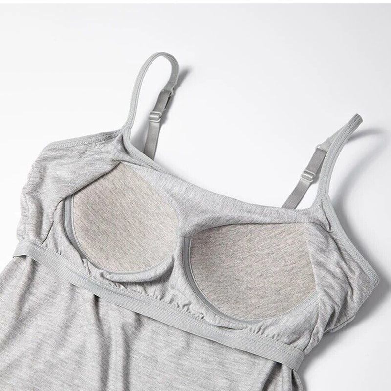Loose Fitting Tank Top With Built-in Bra