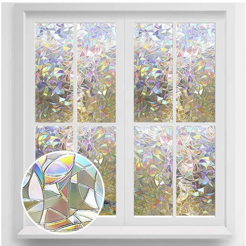 3D Rainbow Window Film,PVC refraction & No glue
