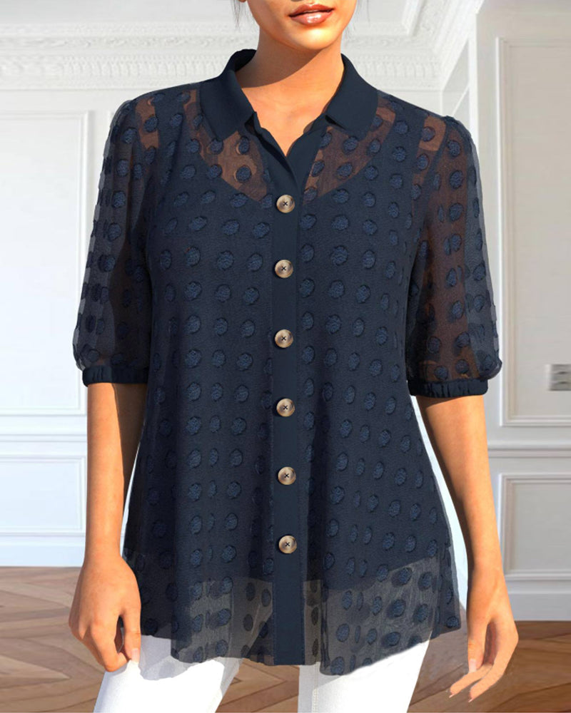 Sling Chiffon Shirt Two-Piece Set