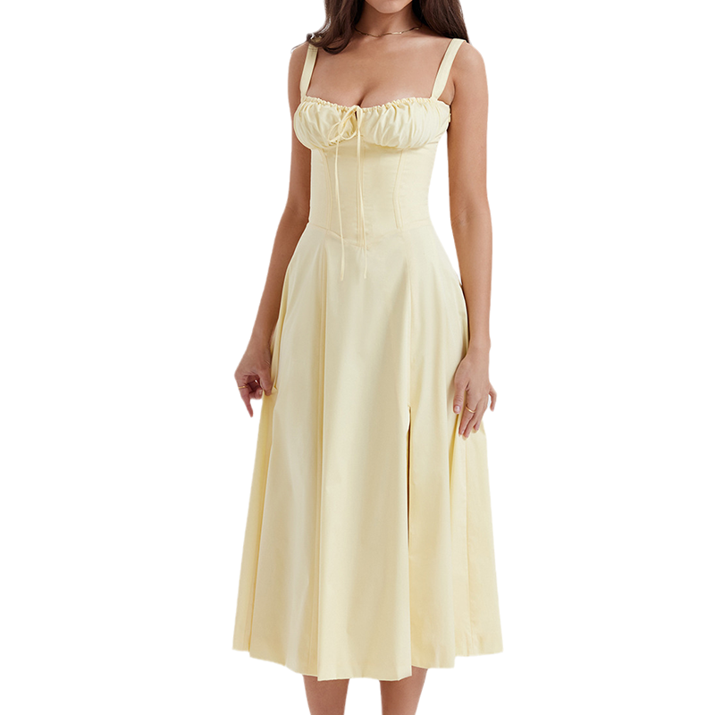 Carmen Print Bustier Sundress