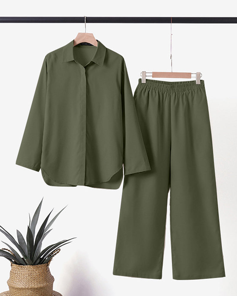 Cotton And Linen Shirt Suit