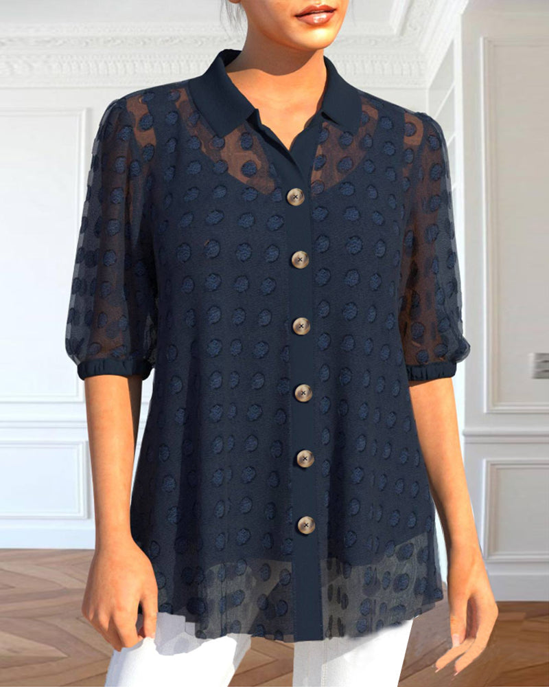 Sling Chiffon Shirt Two-Piece Set