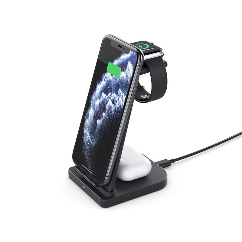 Foldable 3 in 1 wireless charger