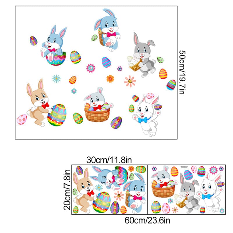 Bunny Egg Wall Sticker(2 pcs)