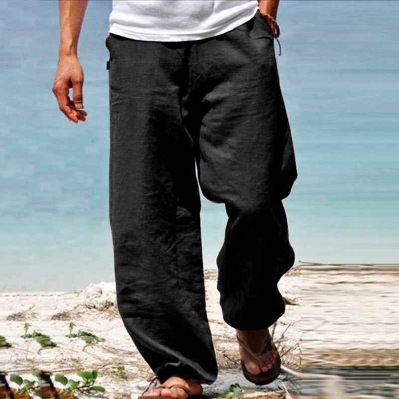 Mens Summer Beach Loose Pants