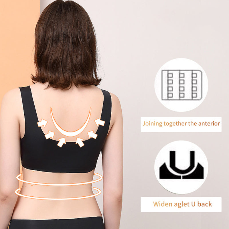 Front buckle latex padded bra