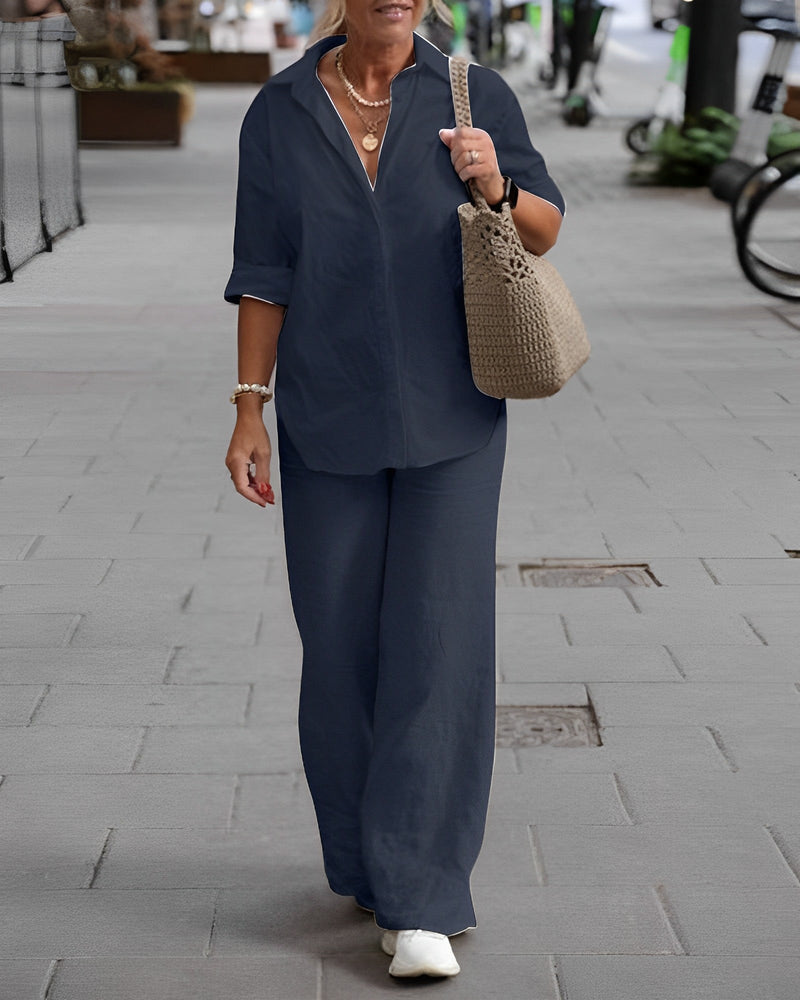 Cotton And Linen Shirt Suit