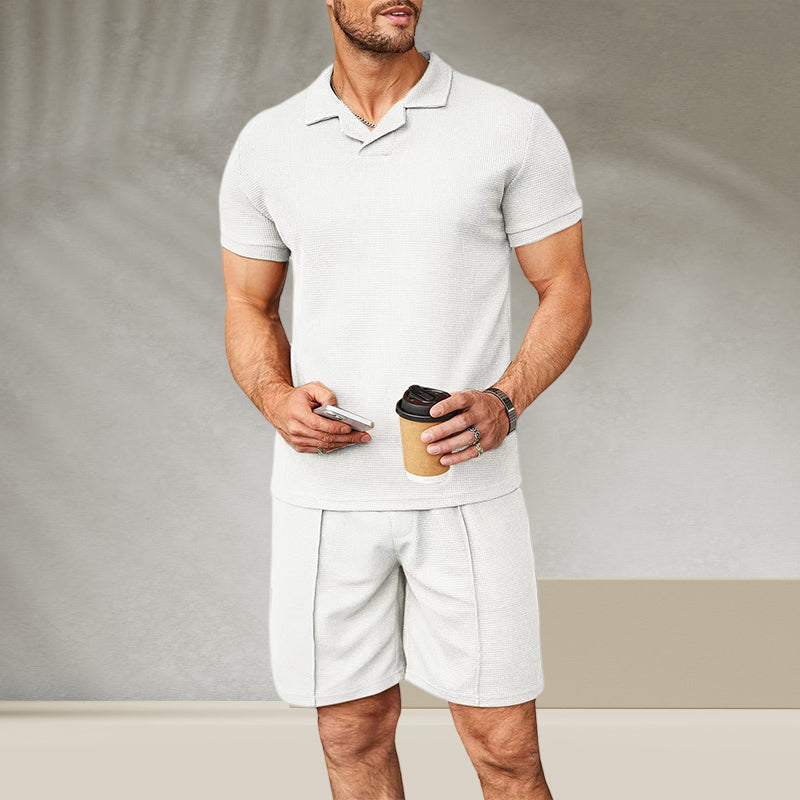 Men's V Neck Summer Casual Set