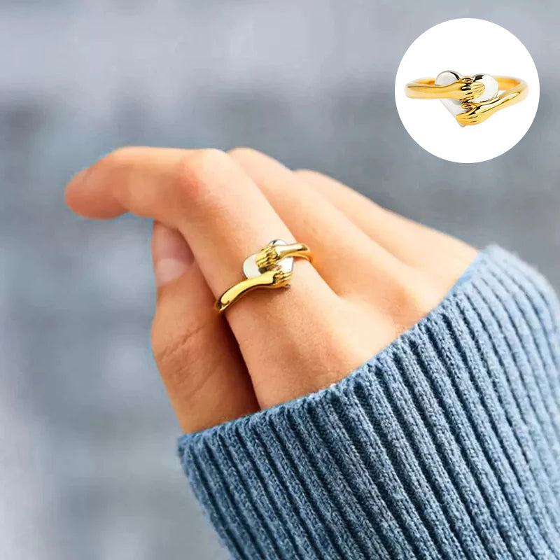 FOR DAUGHTER - MY HEART ALWAYS HOLDS YOU HEART HUG RING