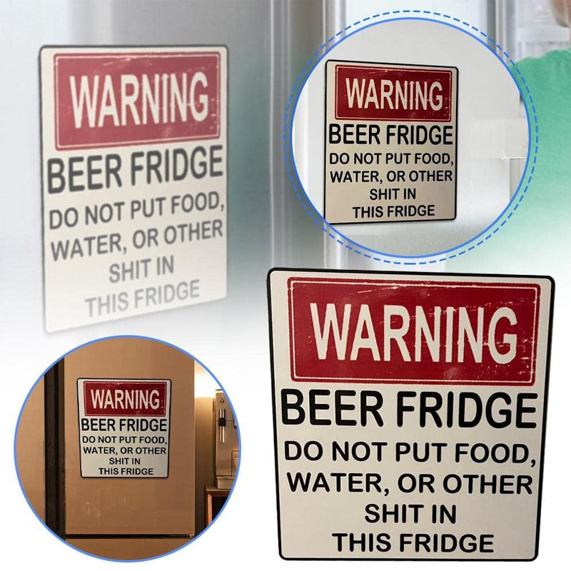 Funny Beer Fridge Vintage Sticker Sign