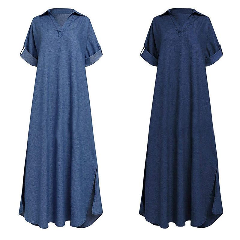 Women's Plain Denim Dress