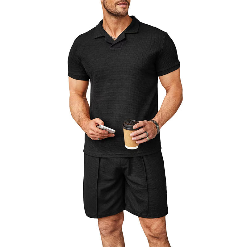 Men's V Neck Summer Casual Set