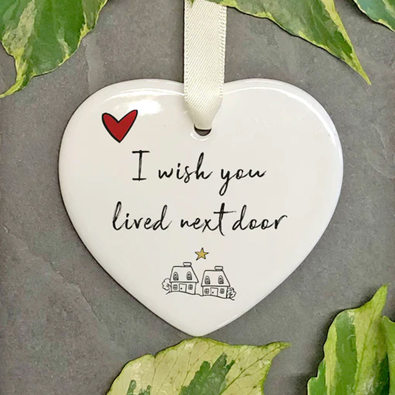 Christamas Sale - Ceramic Heart Hanging Ornament