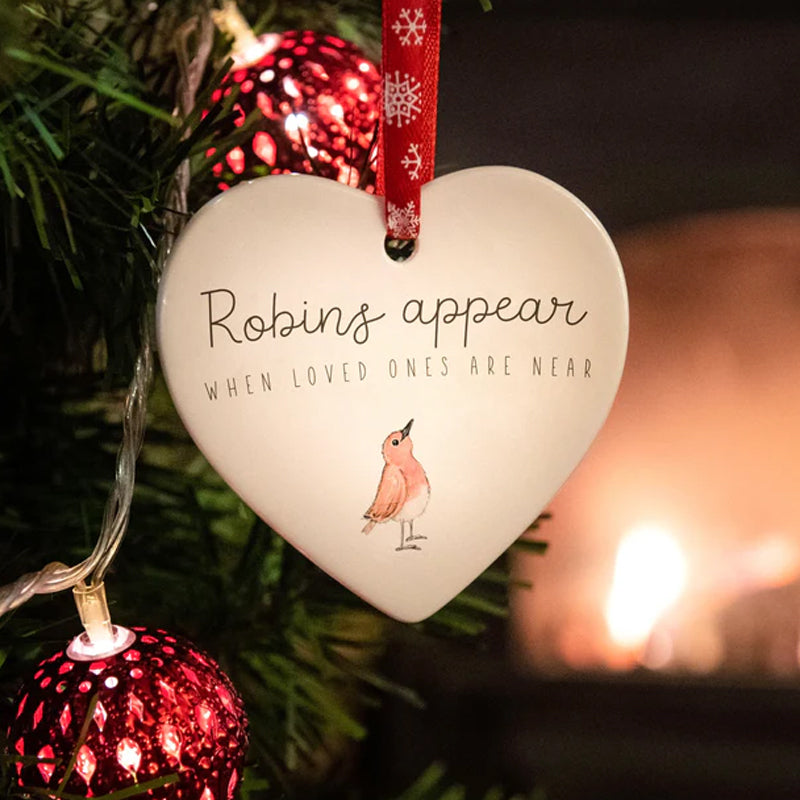 Christamas Sale - Ceramic Heart Hanging Ornament