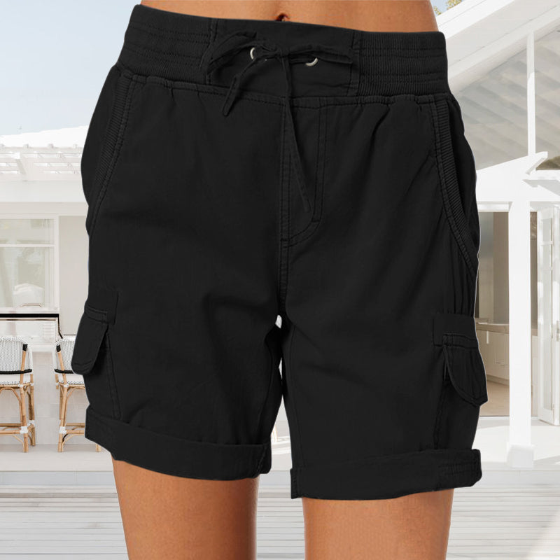 Drawstring Utility Comfy Cargo Shorts