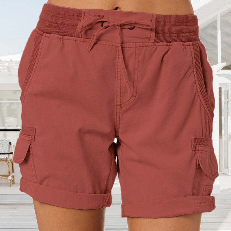Drawstring Utility Comfy Cargo Shorts
