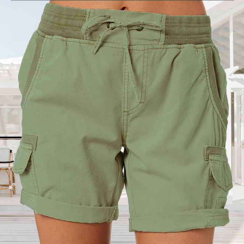 Drawstring Utility Comfy Cargo Shorts