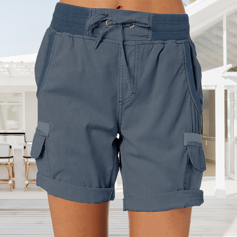 Drawstring Utility Comfy Cargo Shorts