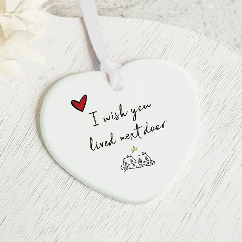 Christamas Sale - Ceramic Heart Hanging Ornament