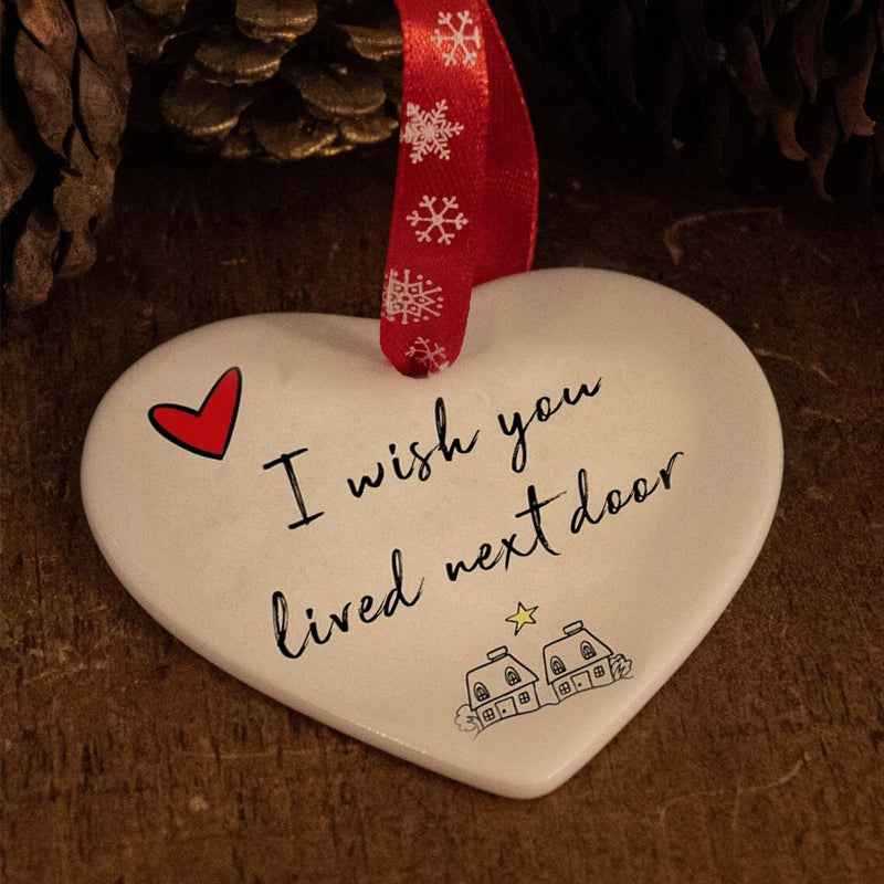 Christamas Sale - Ceramic Heart Hanging Ornament