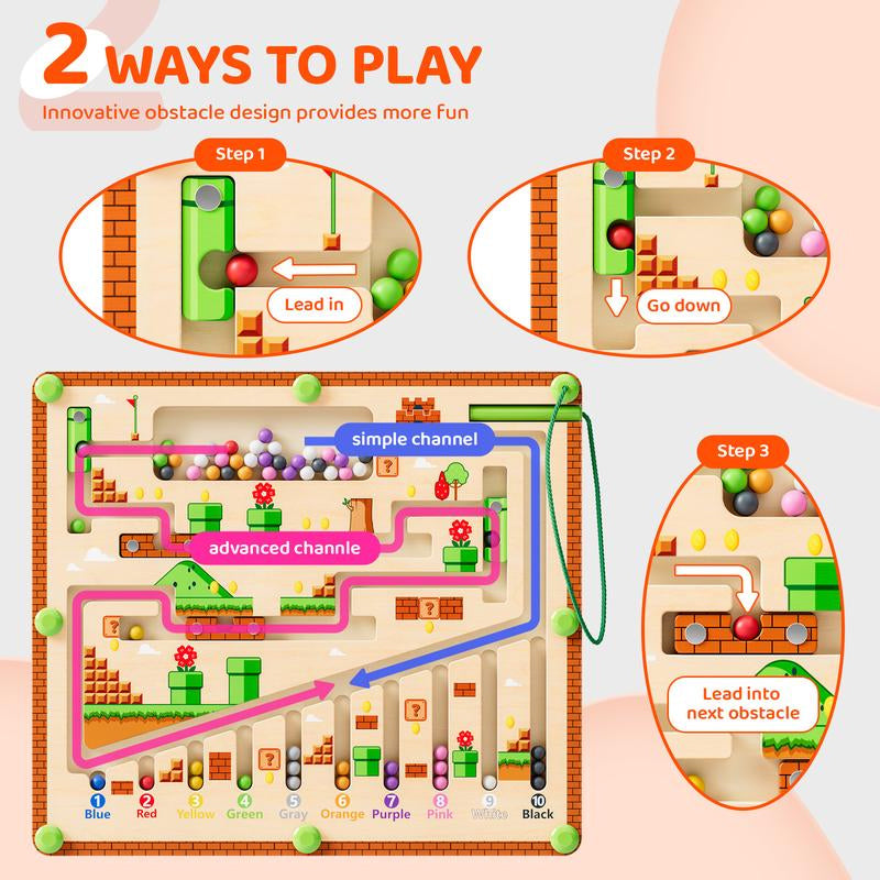 Magnetic Wooden Maze Toy Set