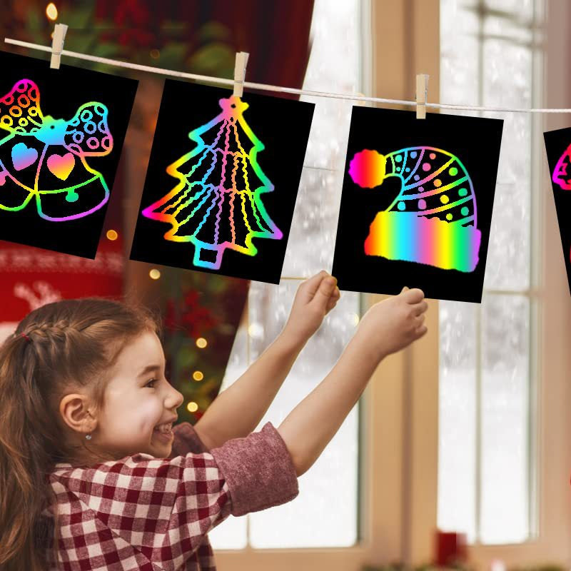 DIY Rainbow Magic Scratch Paper Art Set