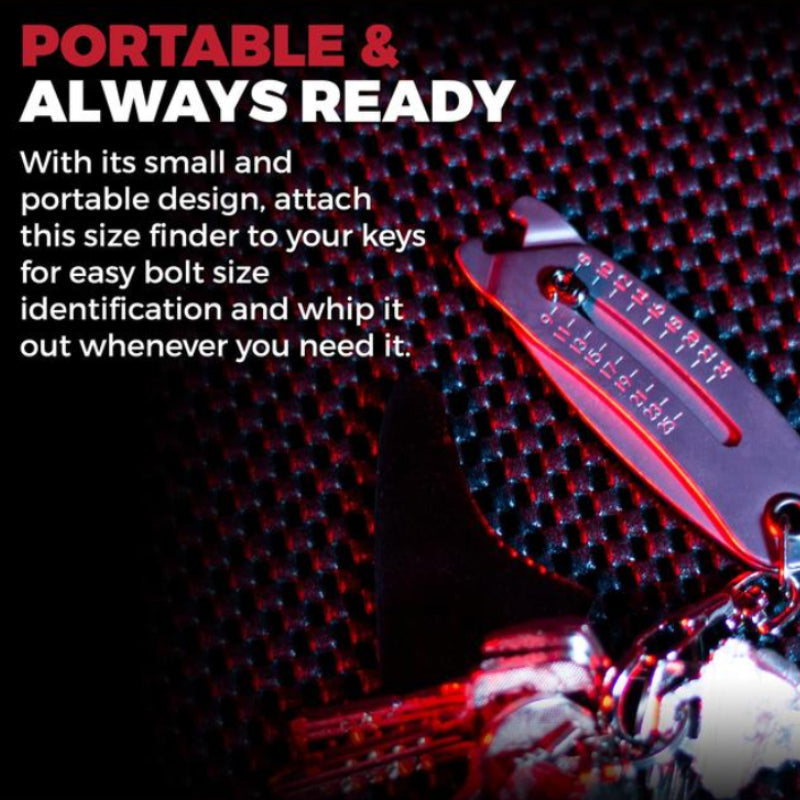 Thread Size Checker Keychain