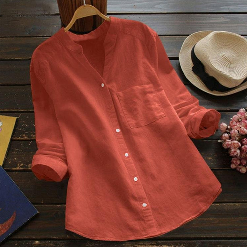 Plain casual loose blouse