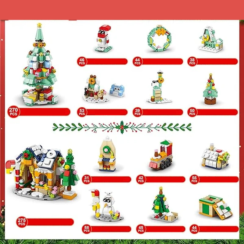 Advent Calendar Kids With Christmas Building Blocks