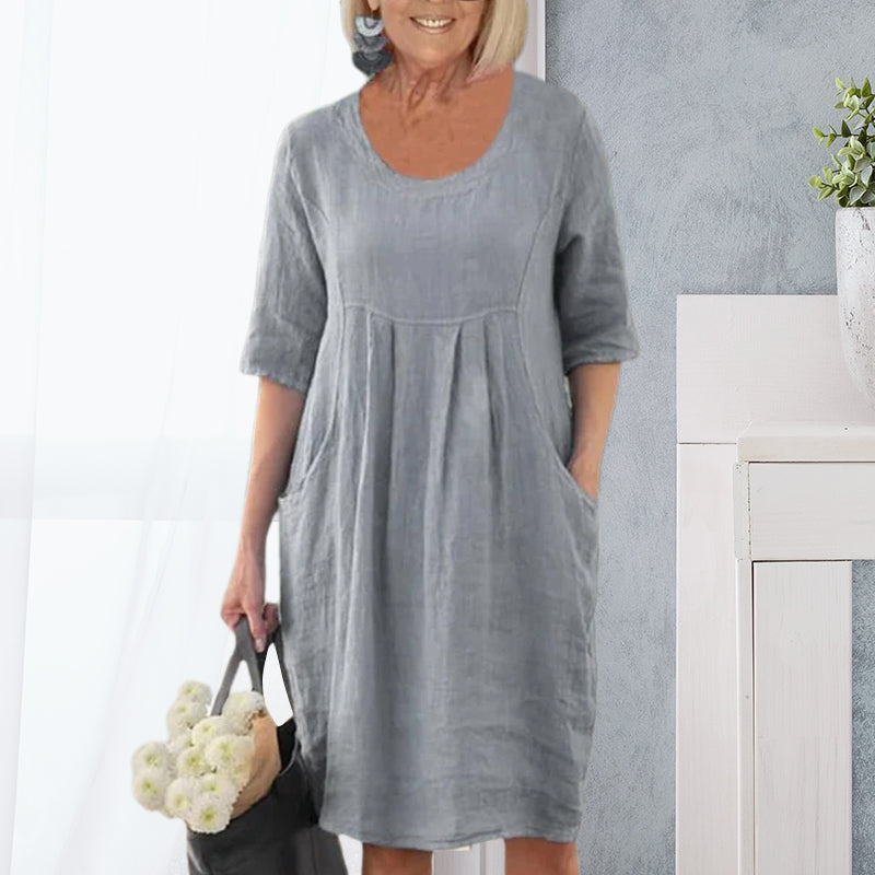 Oversized Elegant Dress With Pockets