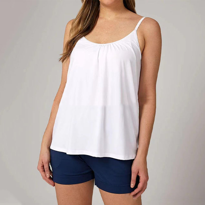 Loose Fitting Tank Top With Built-in Bra