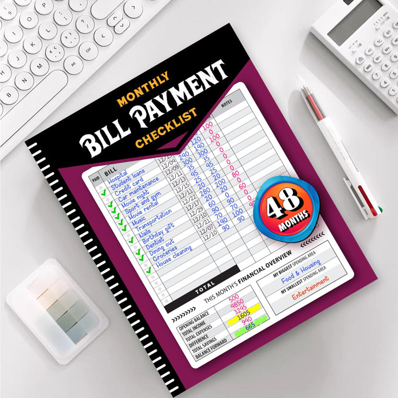 【Up to 60% off】Bill Payment Management Book