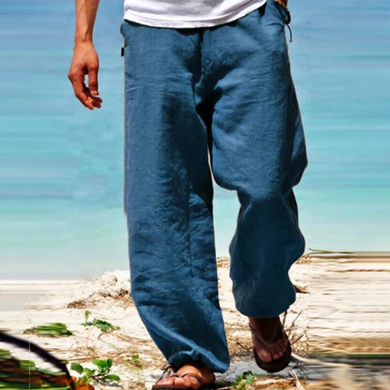 Mens Summer Beach Loose Pants