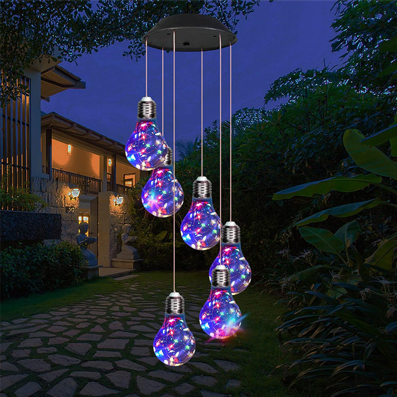 Solar-Powered LED Wind Chime Light