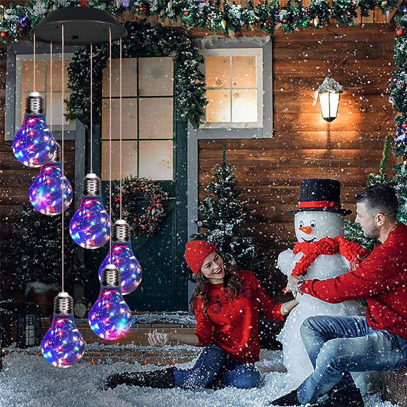 Solar-Powered LED Wind Chime Light