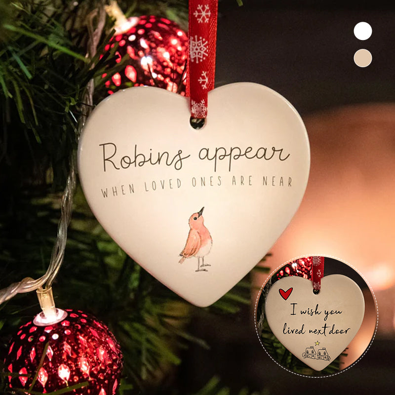 Christamas Sale - Ceramic Heart Hanging Ornament