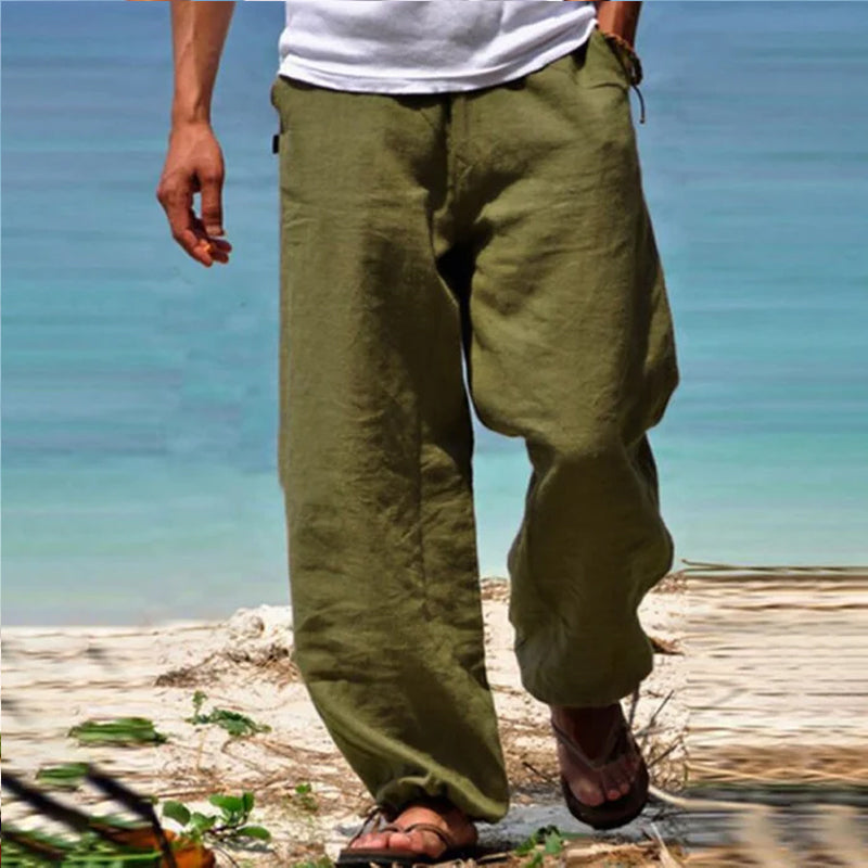 Mens Summer Beach Loose Pants