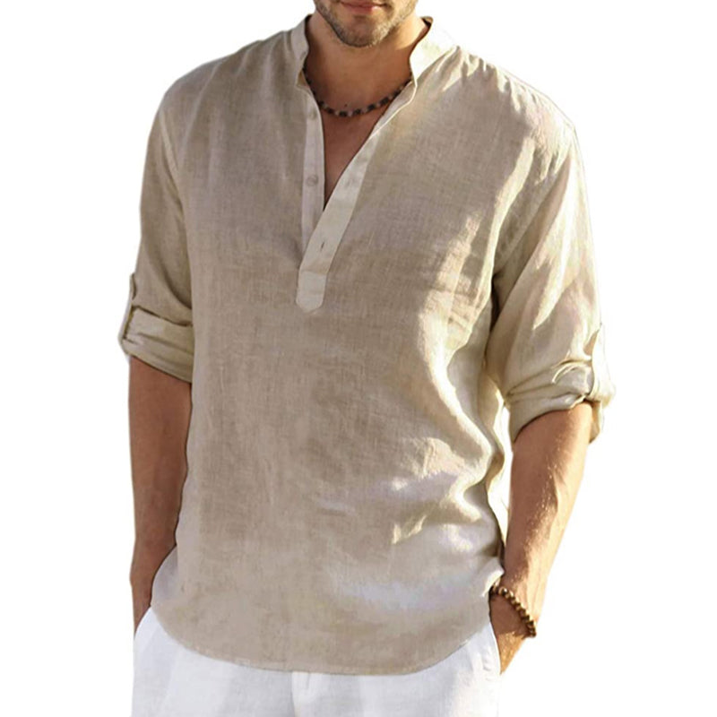 Men's Cotton Linen Hippie Casual T-Shirt