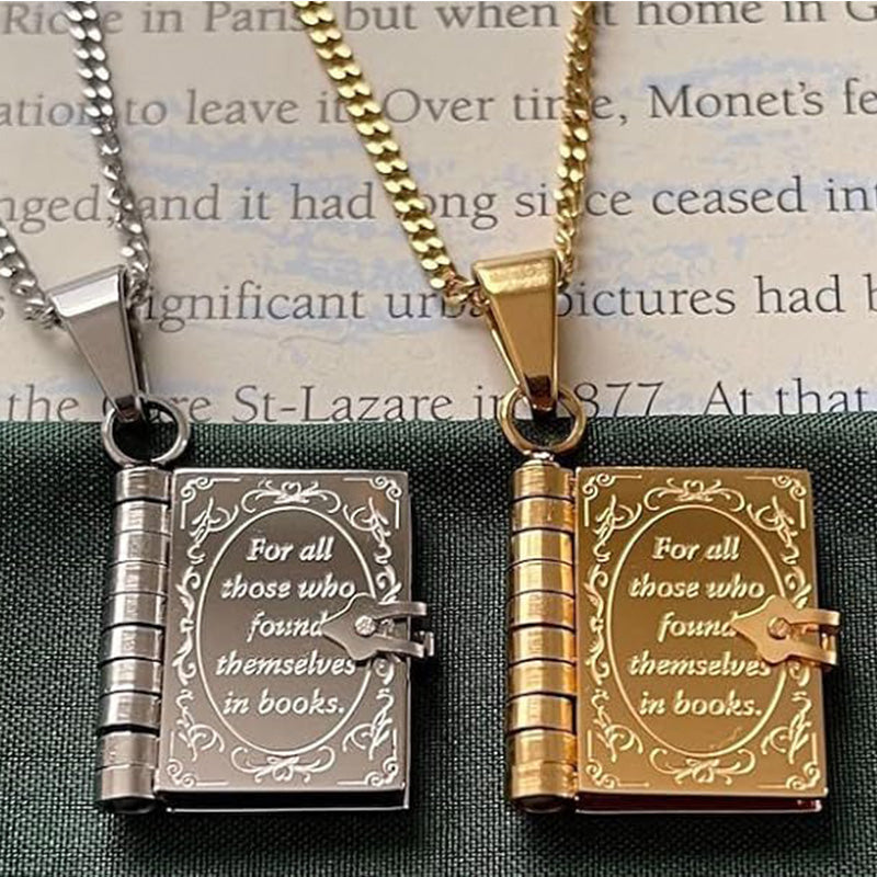 Openable Book Necklace